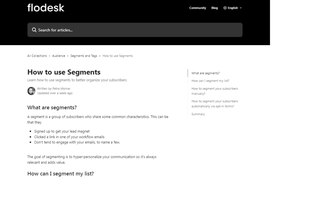 Flodesk vs Klaviyo: Fldesk automation and segmentation